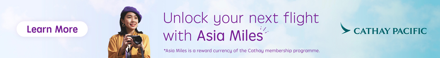Asia Miles – Redeem flights from or to Hong Kong