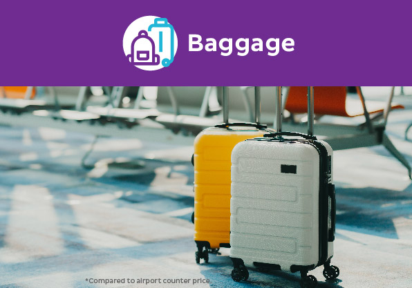 Add checked baggage now to save up to 35%*
