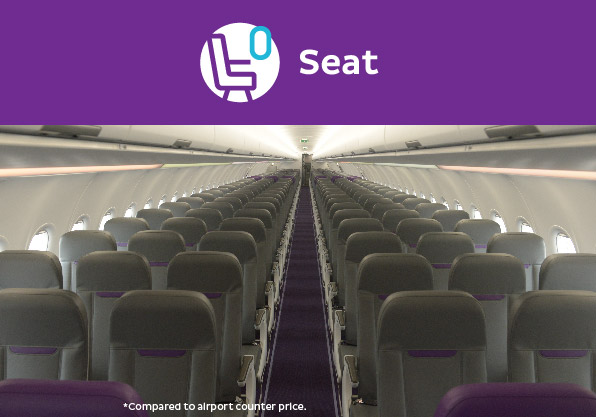 Save up to 60%* for advance Seat Selection