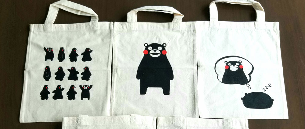 香港国际机场特别定制的熊本熊帆布袋